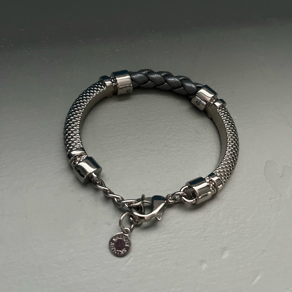 Women’s Silver and Gray Braided Bracelet - Picture 4 of 6